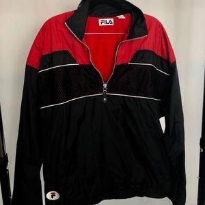 Vintage FILA 1/4 zip up windbreaker pullover sz L